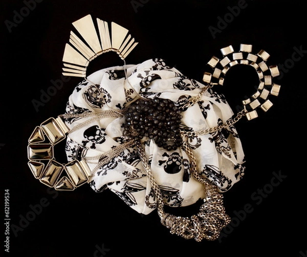 Obraz Accessories, necklaces with scarf 