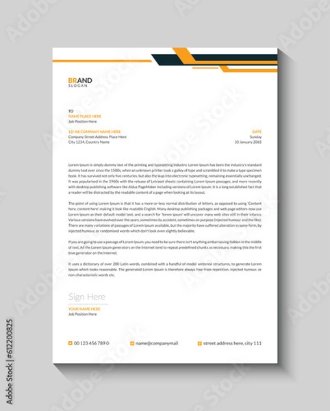 Obraz Letterhead template