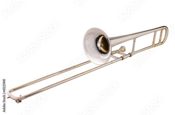 Obraz Posaune auf weissem Hintergrund