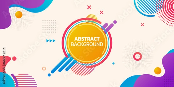 Fototapeta Abstract colorful  background, Vecter circle geometric pattern.