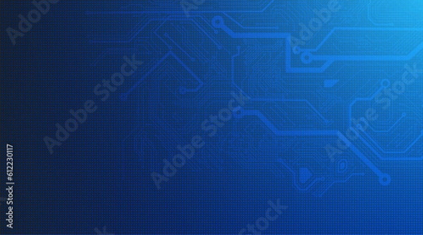 Obraz Abstract computer technology background with circuit board and blue tech background.Vector illustration