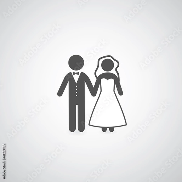 Obraz bride and groom symbol