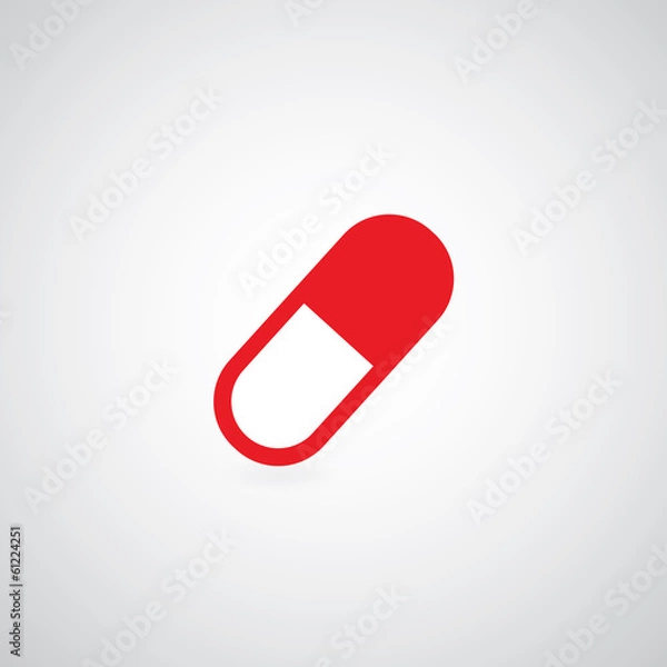 Fototapeta red capsule symbol