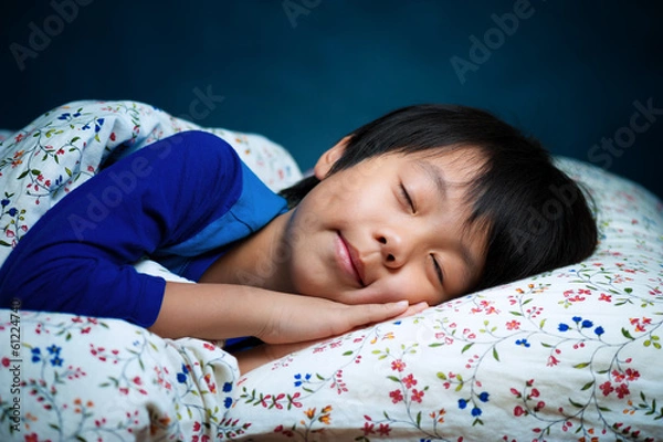 Fototapeta Sweet sleeping Asian child