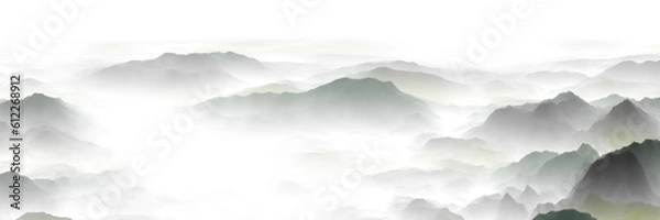 Fototapeta mountains in the fog