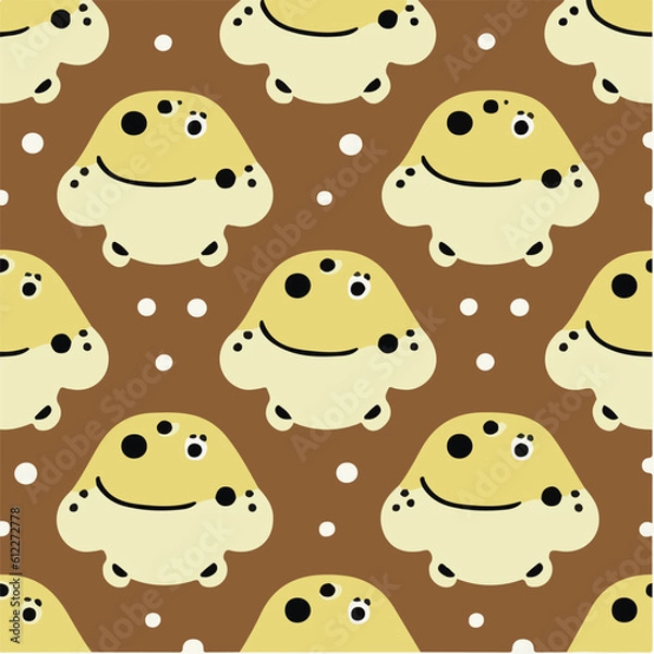 Obraz cute simple toad pattern, cartoon, minimal, decorate blankets, carpets, for kids, theme print design
