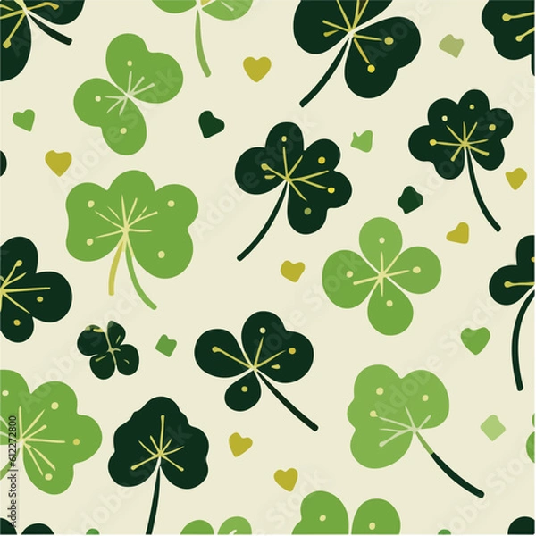 Obraz cute simple st. patricks day pattern, cartoon, minimal, decorate blankets, carpets, for kids, theme print design
