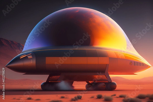 Obraz ufo in the desert
