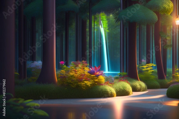 Obraz scene with trees