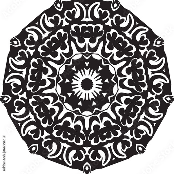 Fototapeta ornamental round lace ornament,round pattern