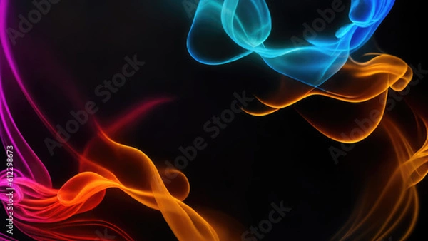 Obraz Abstract background illustration of a smoke color (Generative AI)