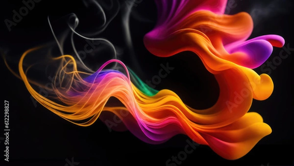 Obraz Abstract background illustration of a smoke color (Generative AI)