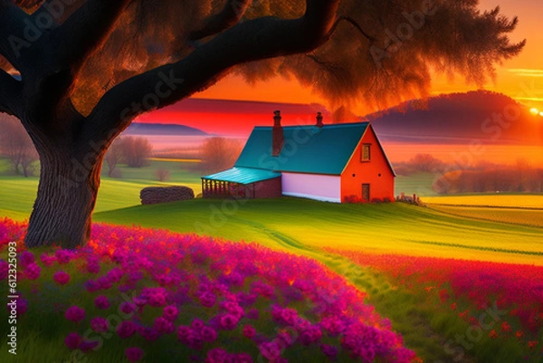 Obraz house in the field