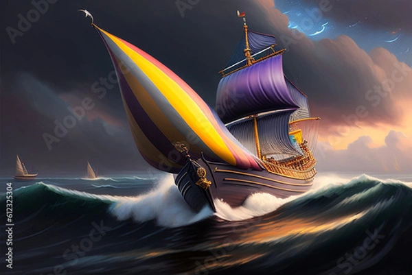 Obraz ship in the sea