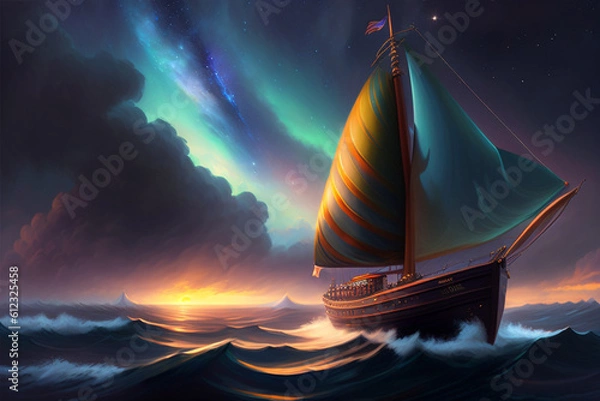 Obraz sailing in the night