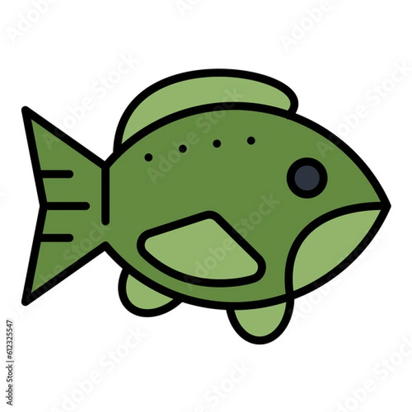 Obraz Trout Line Color Icon