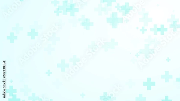 Obraz Abstract white blue green colors cross pattern healthcare background.