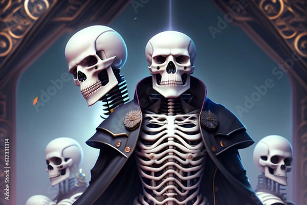 Obraz skeleton with skull