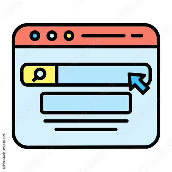 Fototapeta Search Engine Line Color Icon