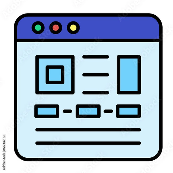 Fototapeta Page Layout Line Color Icon