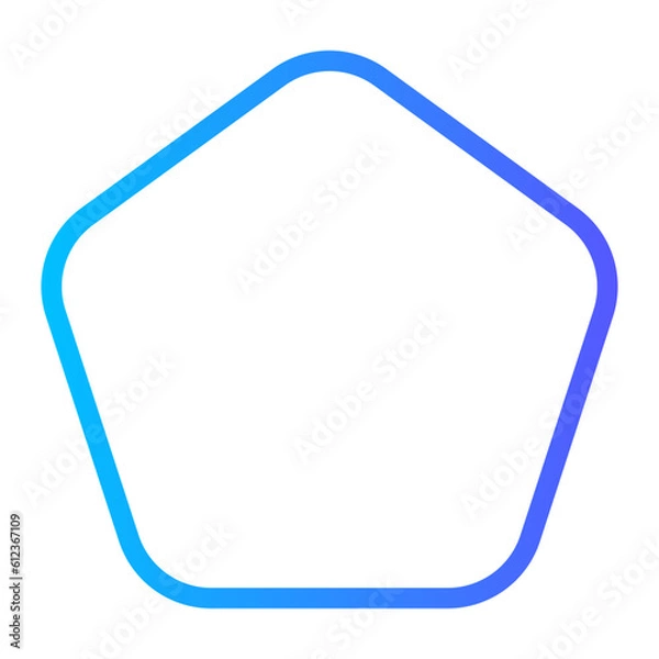 Fototapeta pentagon gradient icon