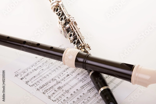 Obraz Instrumente mit Noten