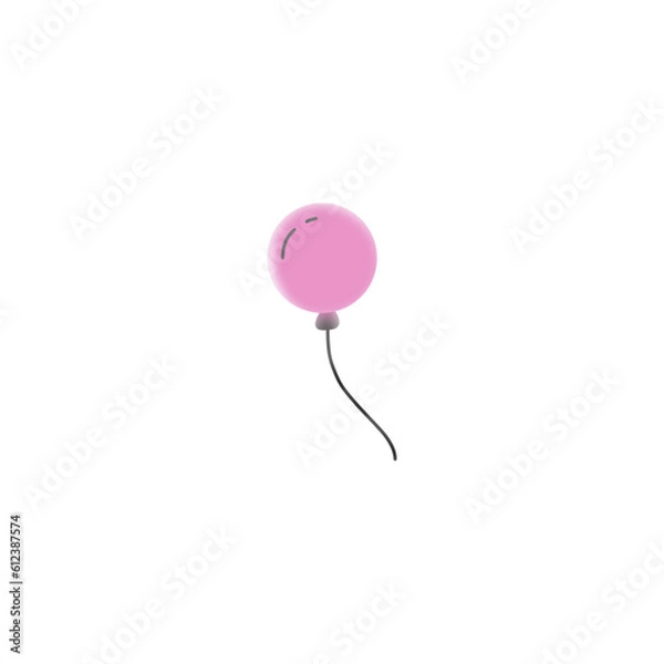 Obraz pink balloon isolated on white