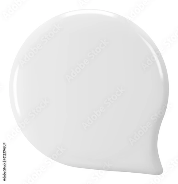 Obraz 3d blank white speech bubble