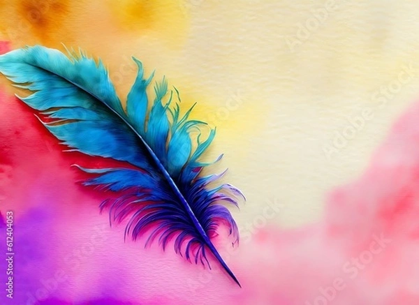 Obraz Multi color feather background