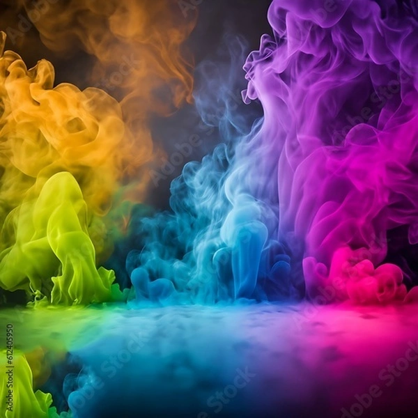 Obraz Colorful smoky background