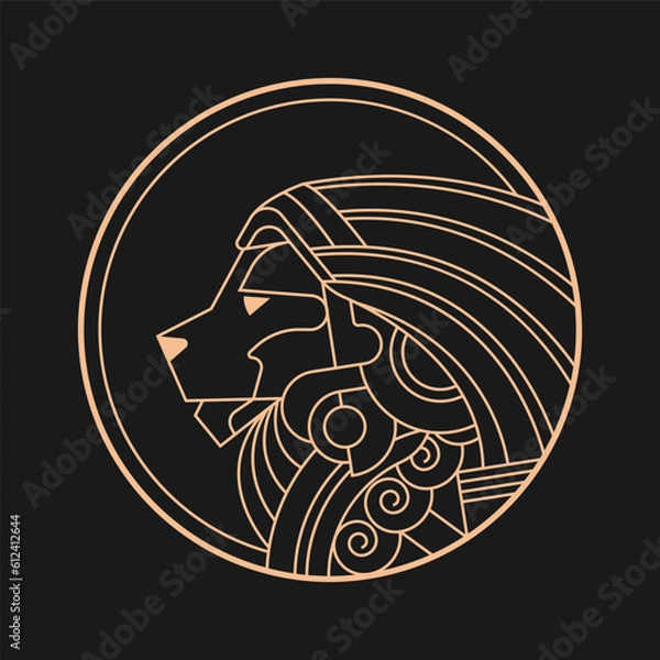 Obraz Lion Head Logo Template.