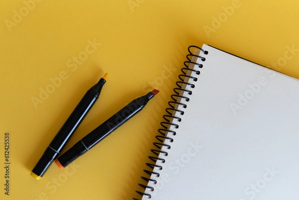 Obraz notebook and pencil