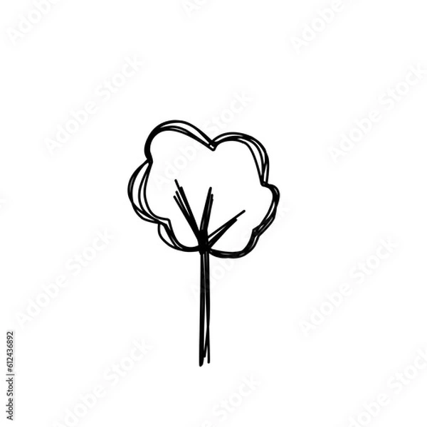 Fototapeta tree doodle