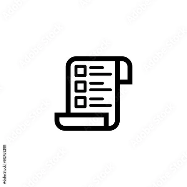 Fototapeta list icon vector design. black white silhouette illustration isolated on white background