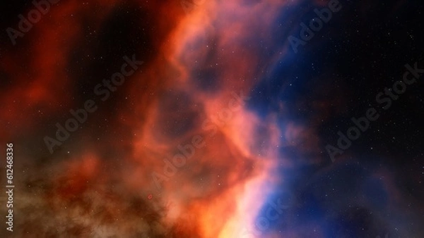 Fototapeta Nebula in space 3d render