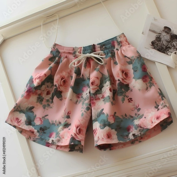 Fototapeta close up of cute stylish short summer concept ,Generative AI
