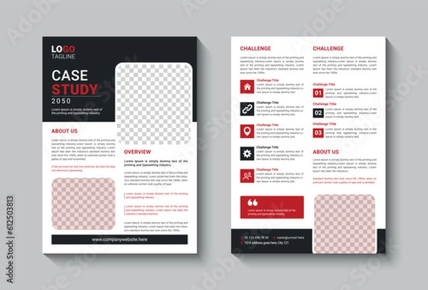 Obraz Case study flyer template design