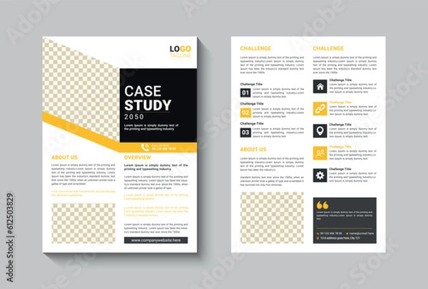Obraz Case study flyer template design
