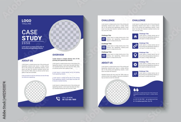 Obraz Modern case study design template