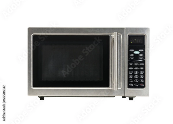 Fototapeta Old microwave oven isolated with cut out background.