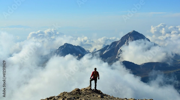Obraz Watching a Great View from the Summit