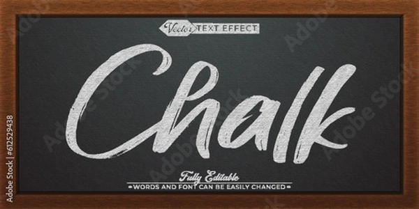 Obraz Blackboard Chalk Editable Text Effect Template