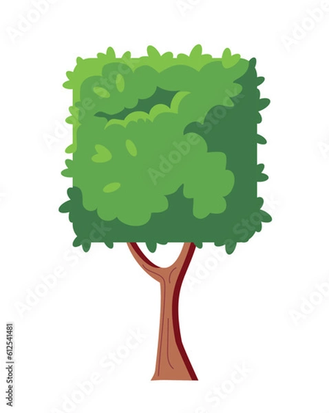 Obraz Green tree vector illustration