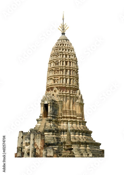 Fototapeta Buddha statue in Wat Mahathat temple, Sukhothai Historical on transparent png