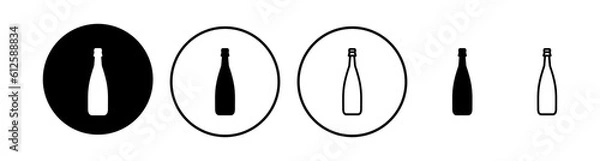 Fototapeta bottle icon vector. bottle icon in trendy flat design