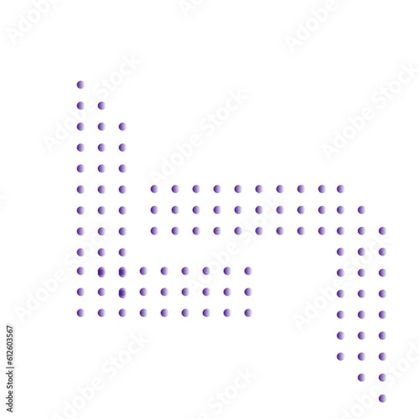 Fototapeta Geometric Shape Dotted Gradient
