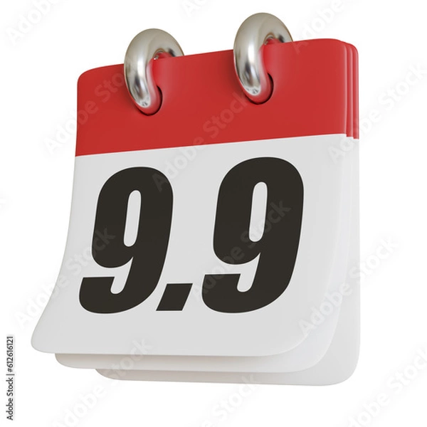 Fototapeta Planning schedule icon concept, modern 3d calendar.