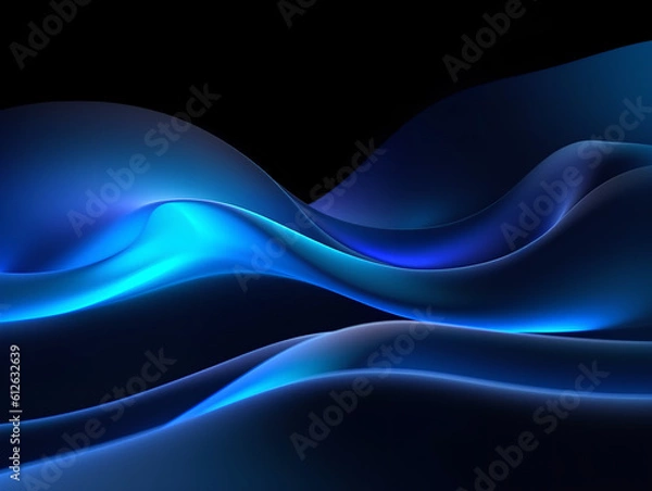 Fototapeta Abstract purple colorful neon light waves traveling at highspeed. Generative AI.