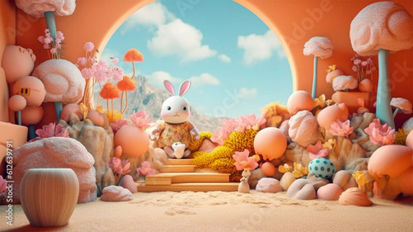 Obraz 3D Cartoon Background