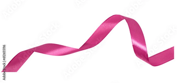 Obraz hot pink ribbon on white background transparent, elements PNG